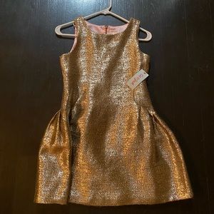 Golden lamé dress